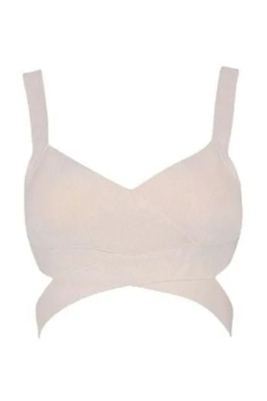 Ang Bandage Crop Top - Cream