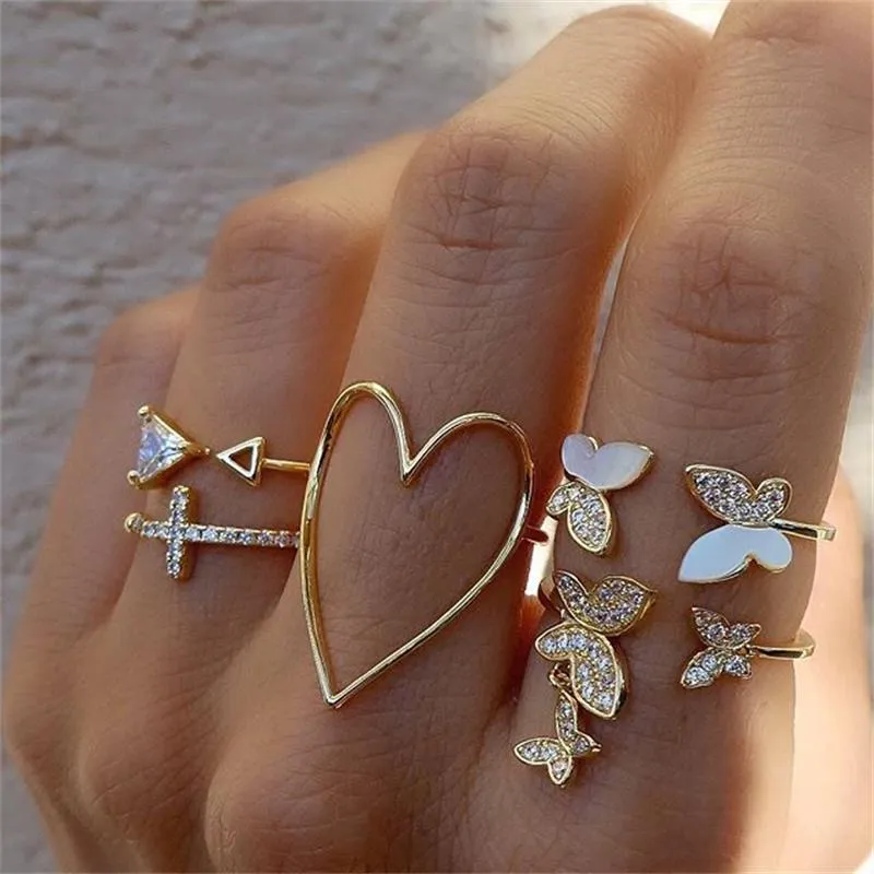 Boho Glamour Bohemian Star Ring Set