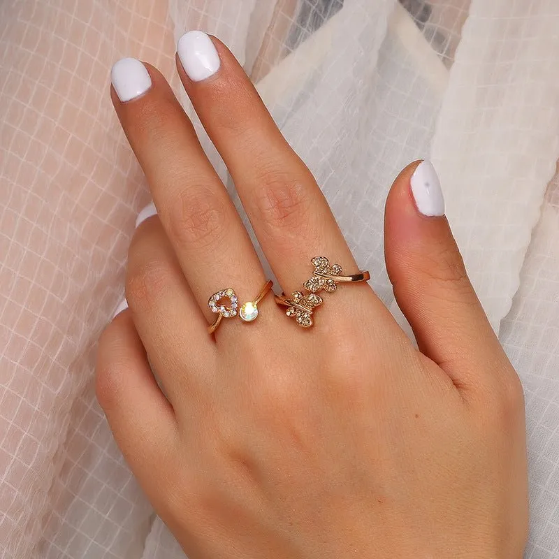 Boho Glamour Bohemian Star Ring Set