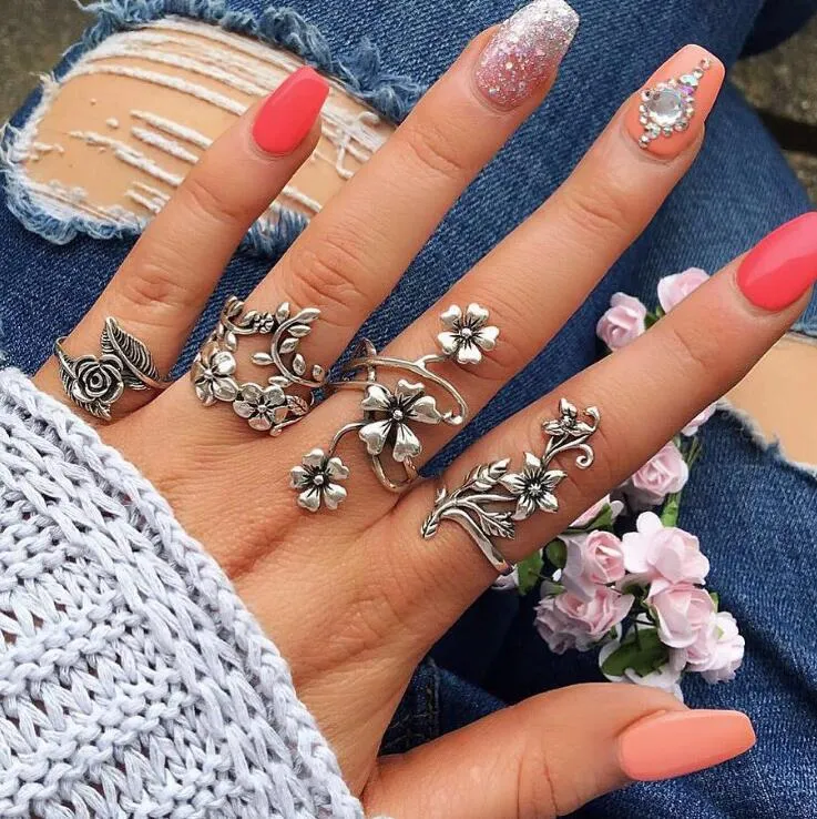 Boho Glamour Bohemian Star Ring Set