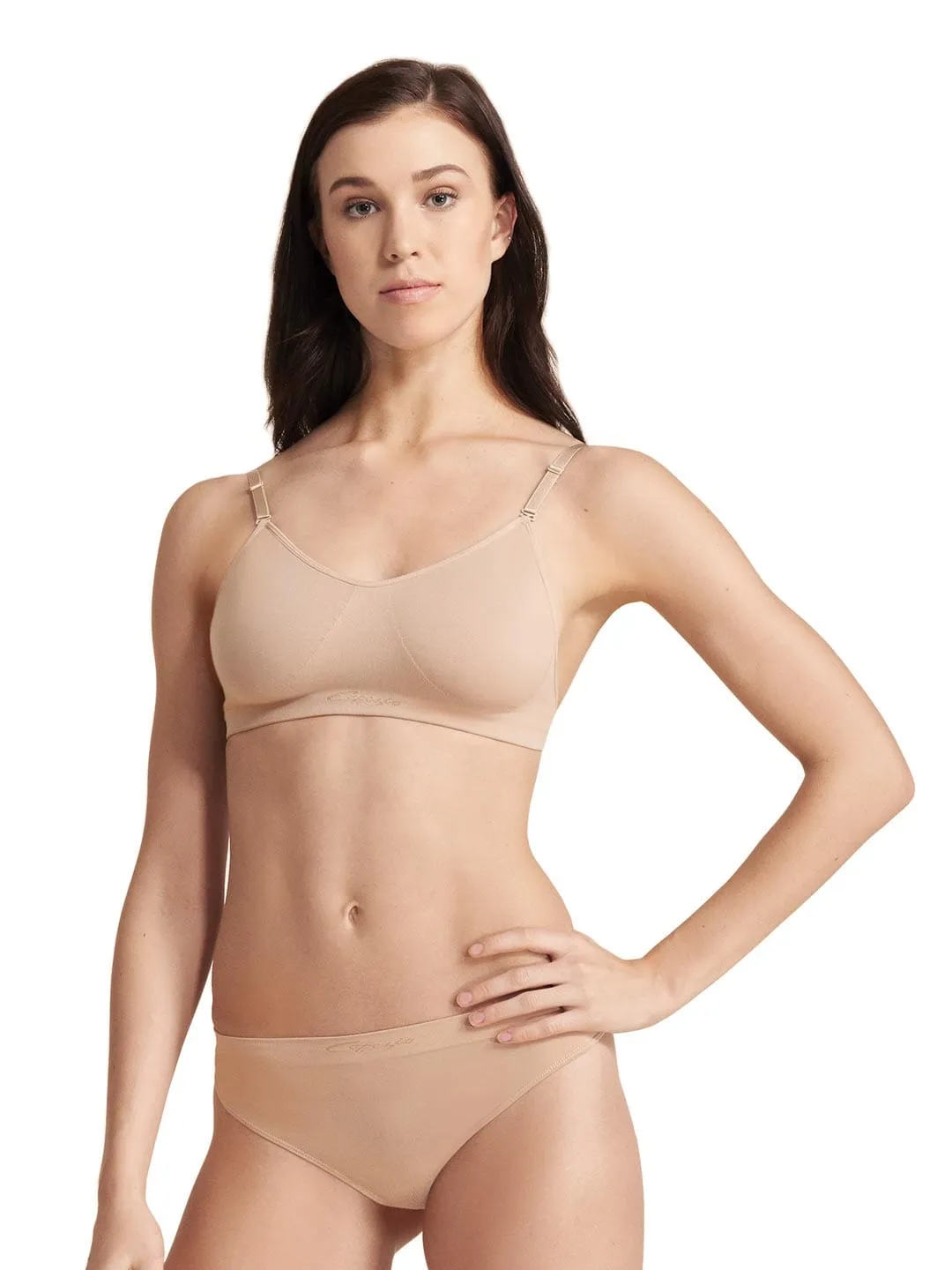 Capezio 3683 Seamless Bra Clear Strap