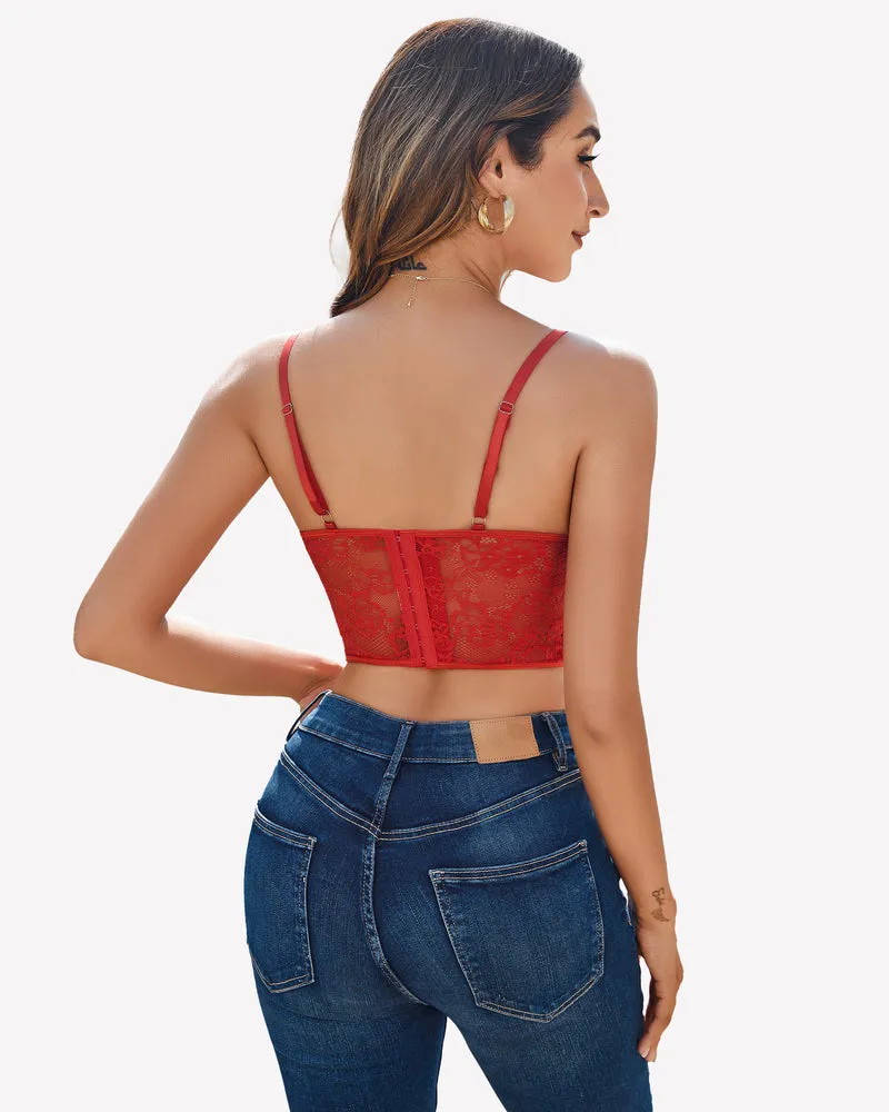 Corset Tops V Neck Bustier