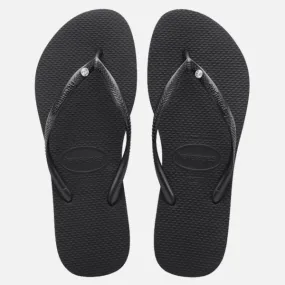 Havaianas Slim Swarovski II Crystal Flip Flops - Black