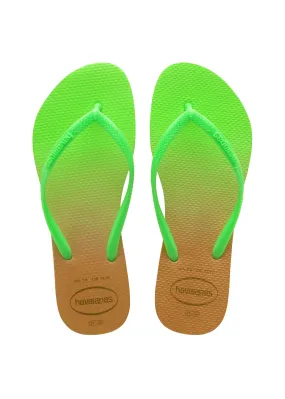 Havaianas Womens Slim Gradient White Fluorescent Electric