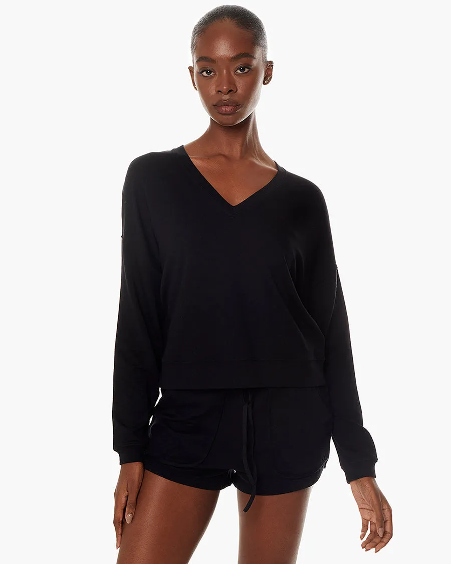 Matinée de Tennis V-neck - Black