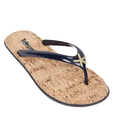 Navy and Starfish Flip Flops