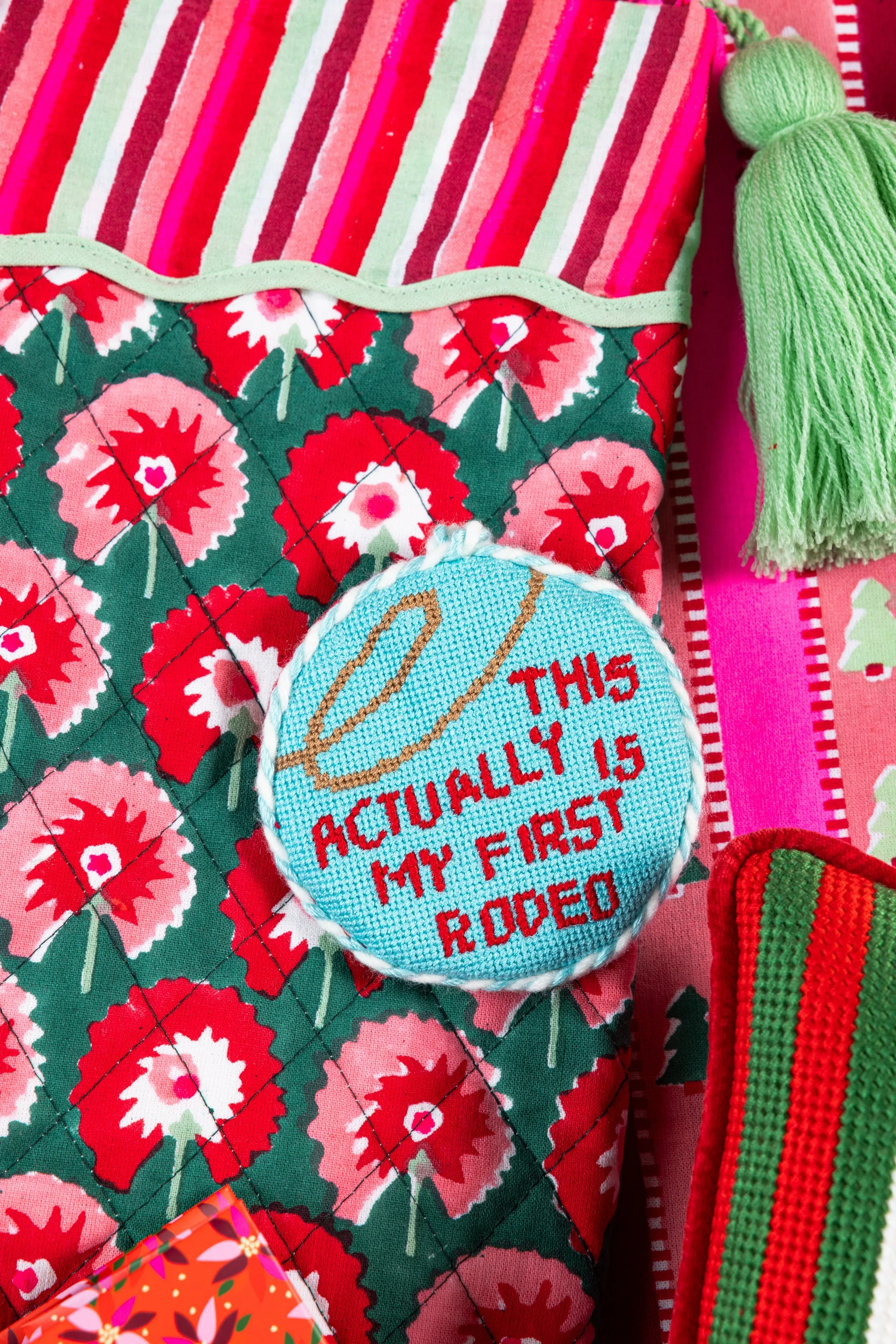 Needlepoint Ornament - First Rodeo