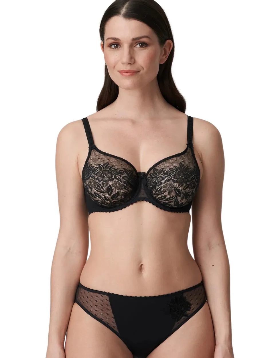 PrimaDonna Divine Seamless Non Padded Bra, Black | Seamless Black Full Cup Bra