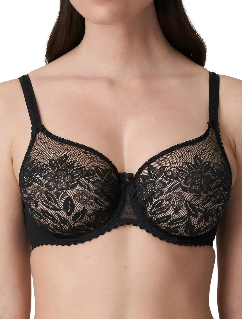 PrimaDonna Divine Seamless Non Padded Bra, Black | Seamless Black Full Cup Bra