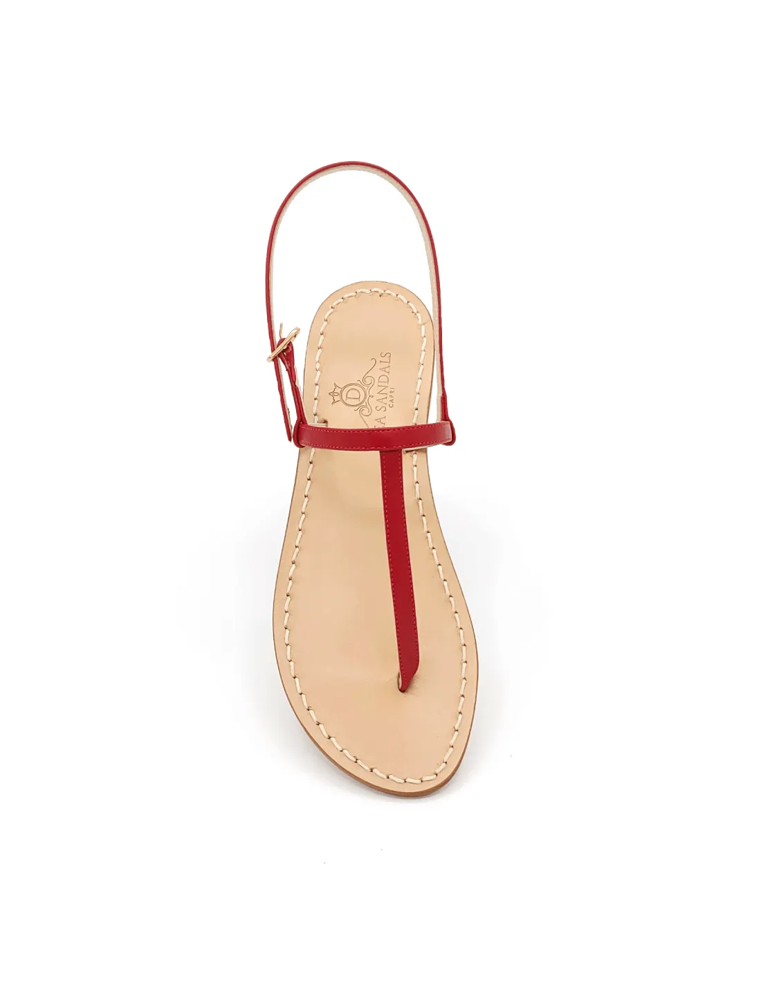 RED LEATHER CAPRI SANDALS (ART. 222R)