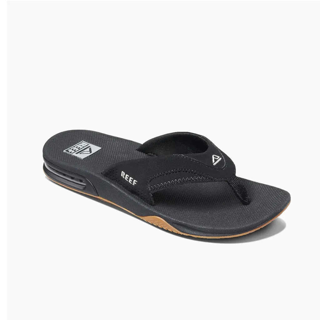 Reef Mens Fanning Sandal  - Black/Silver