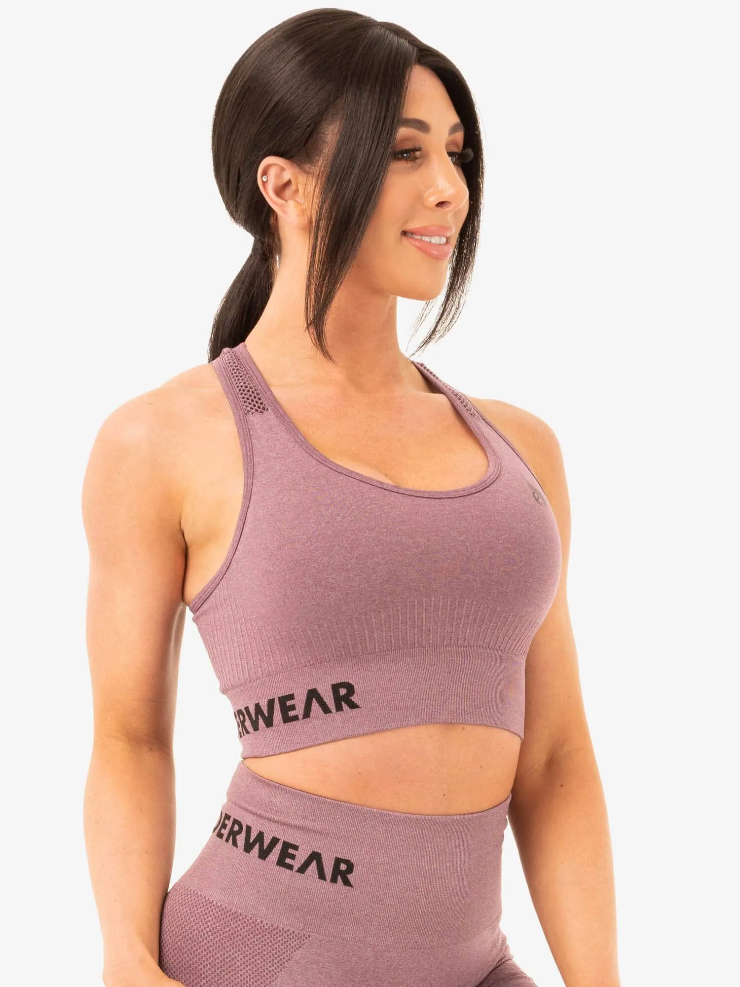 Seamless Staples Sports Bra - Purple Marl