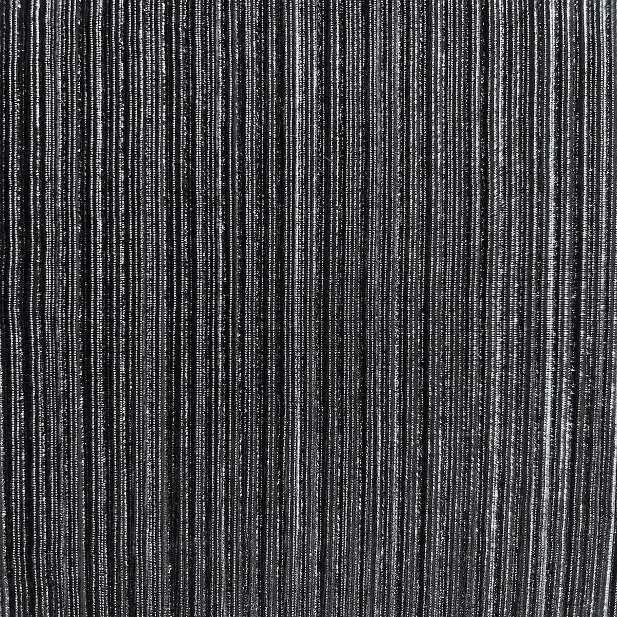 Silver  | Black Metallic Pleated Stretch Velvet Fabric