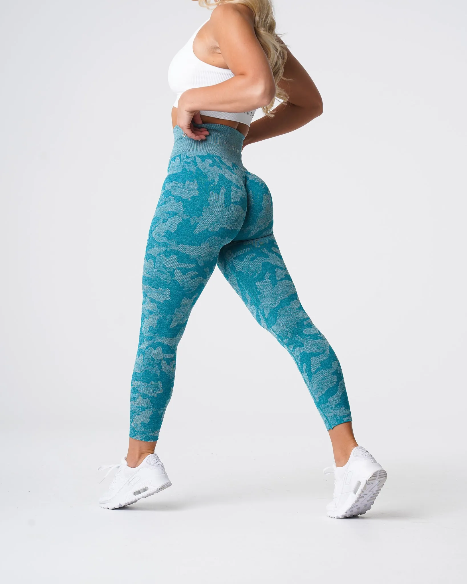 Teal Camo Seamless Leggings