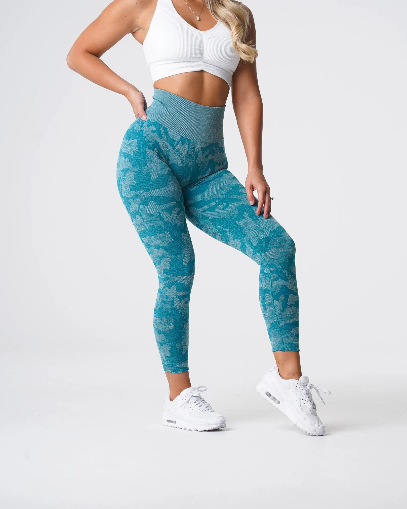 Teal Camo Seamless Leggings