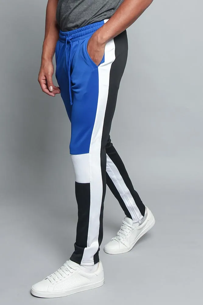 Tri Colored Color Blocked Track Pants