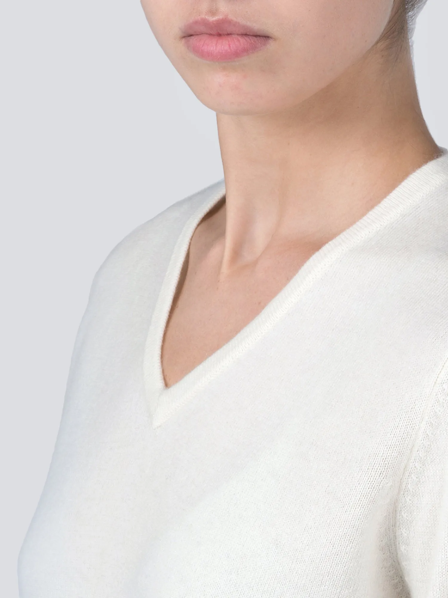 V Neck Sweater_Ivory