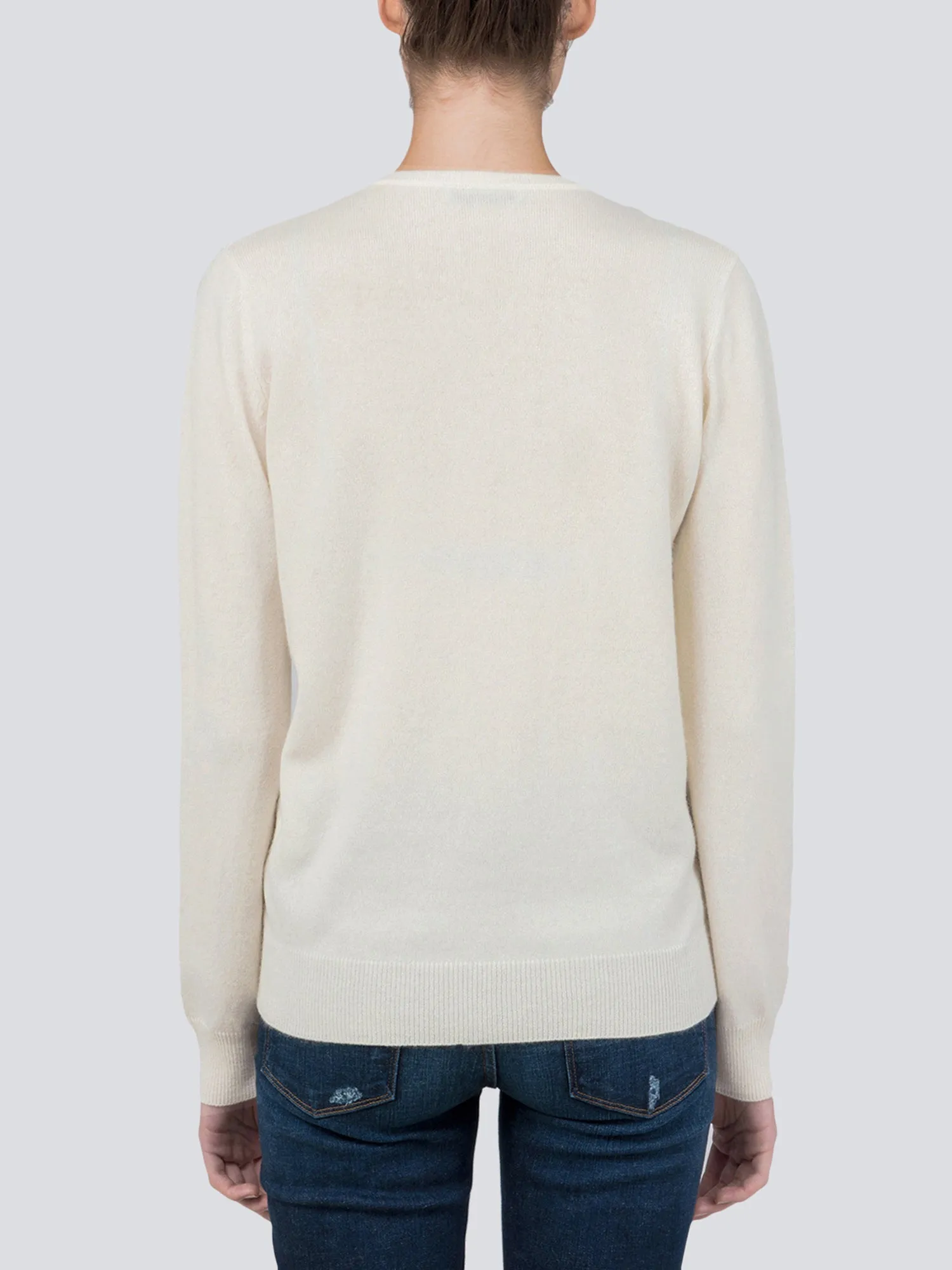 V Neck Sweater_Ivory