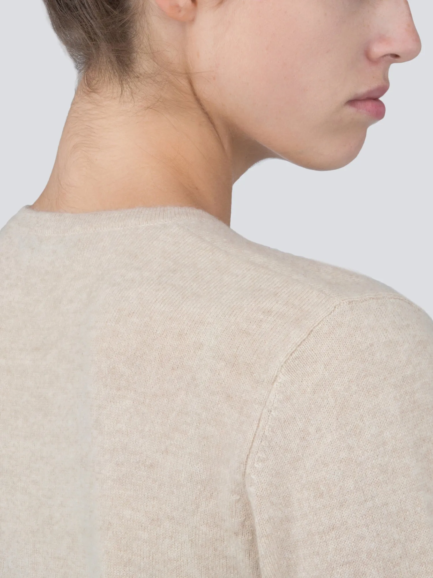 V Neck Sweater_Oatmeal