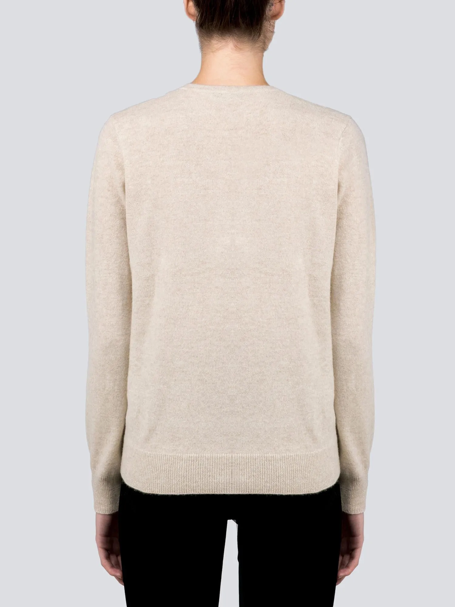 V Neck Sweater_Oatmeal