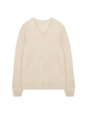 V Neck Sweater_Oatmeal