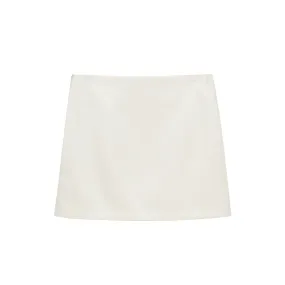 White Brocade Velvet Skirt